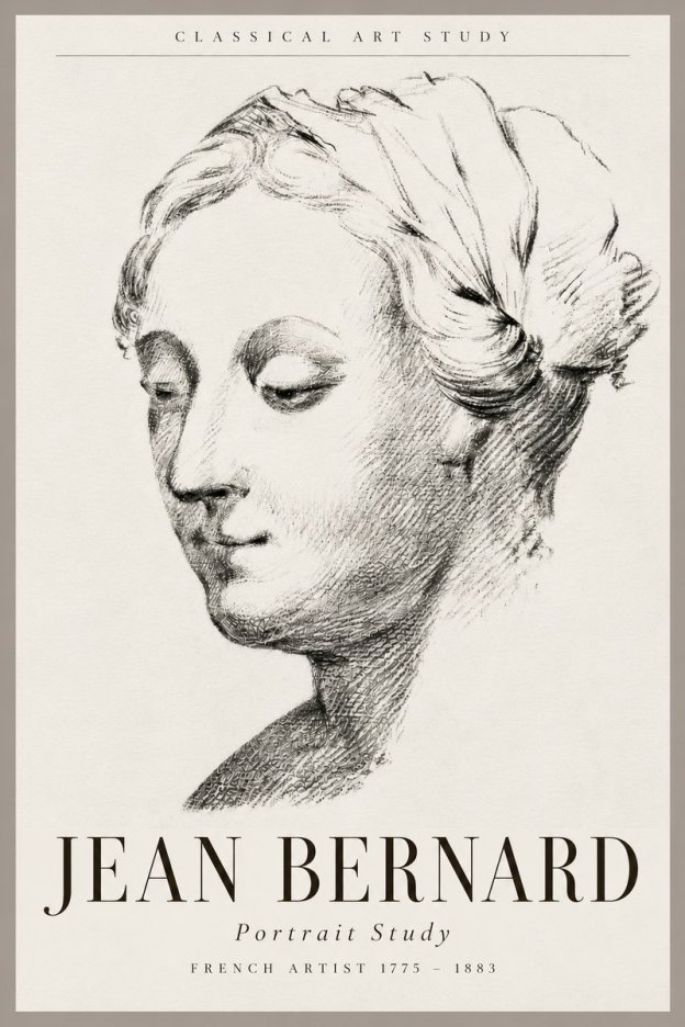 Jean Bernard Study of a Woman No6 - Poster