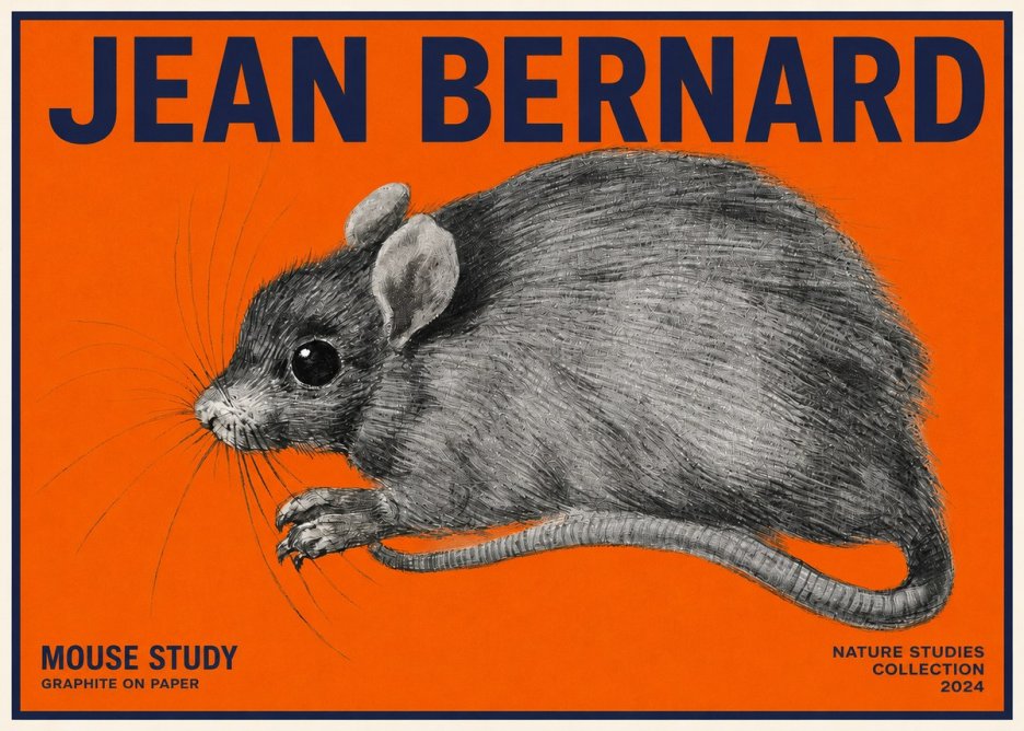 Jean Bernard Mouse Study No2 - Poster