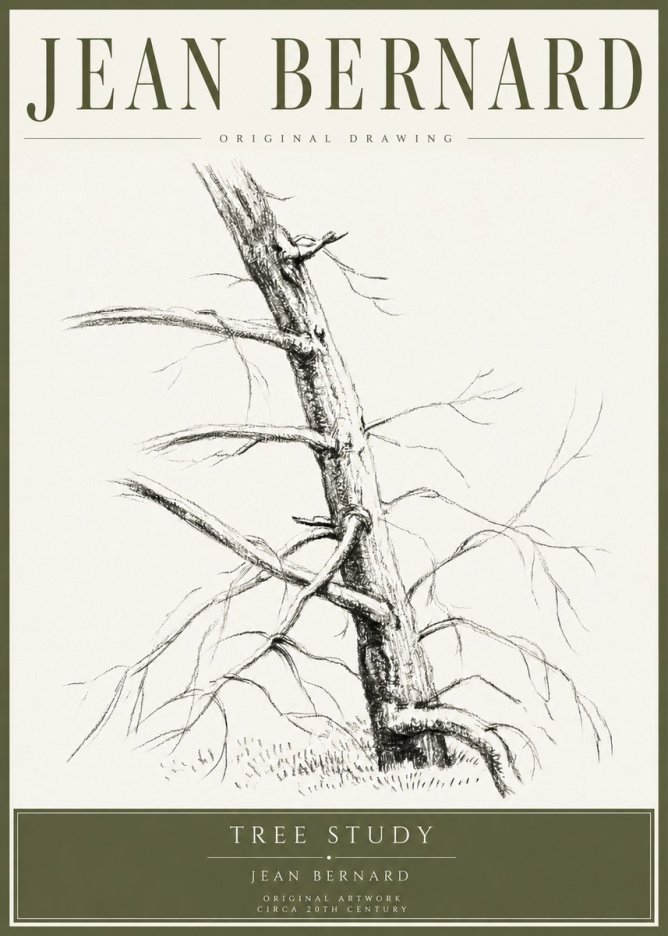 Jean Bernard Tree Study No4 - Poster