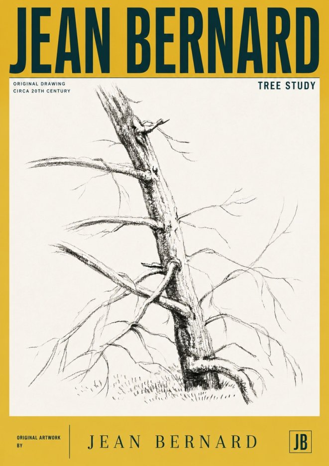 Jean Bernard Tree Study No5 - Poster