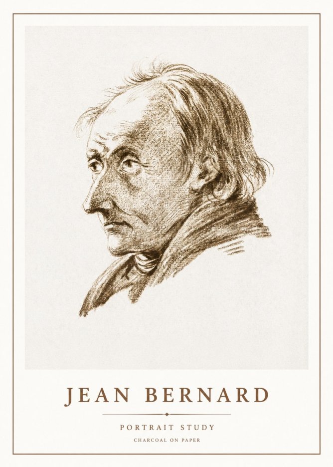 Jean Bernard Portrait of an Elderly Man No3 - Poster