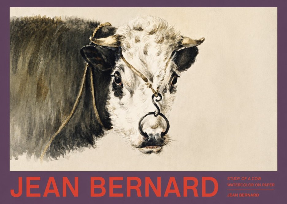 Jean Bernard Study of a Cow I No2 - Poster
