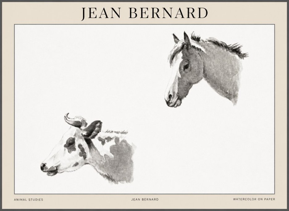 Jean Bernard Animal Studies No1 - Poster