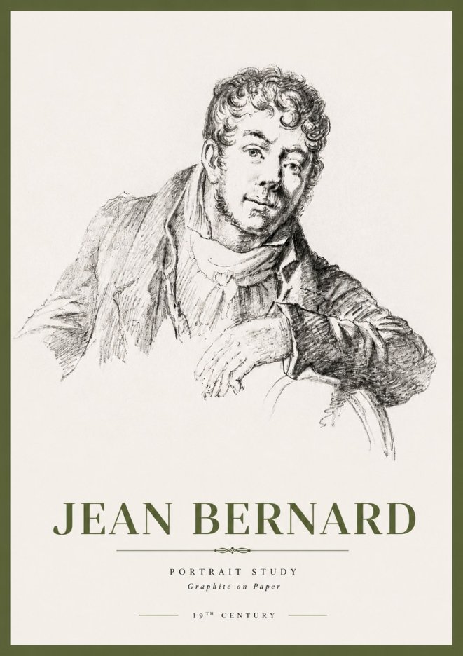 Jean Bernard French Portrait Study No4 - Poster