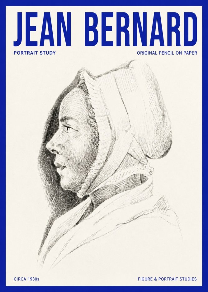 Jean Bernard Portrait Study VI No2 - Poster