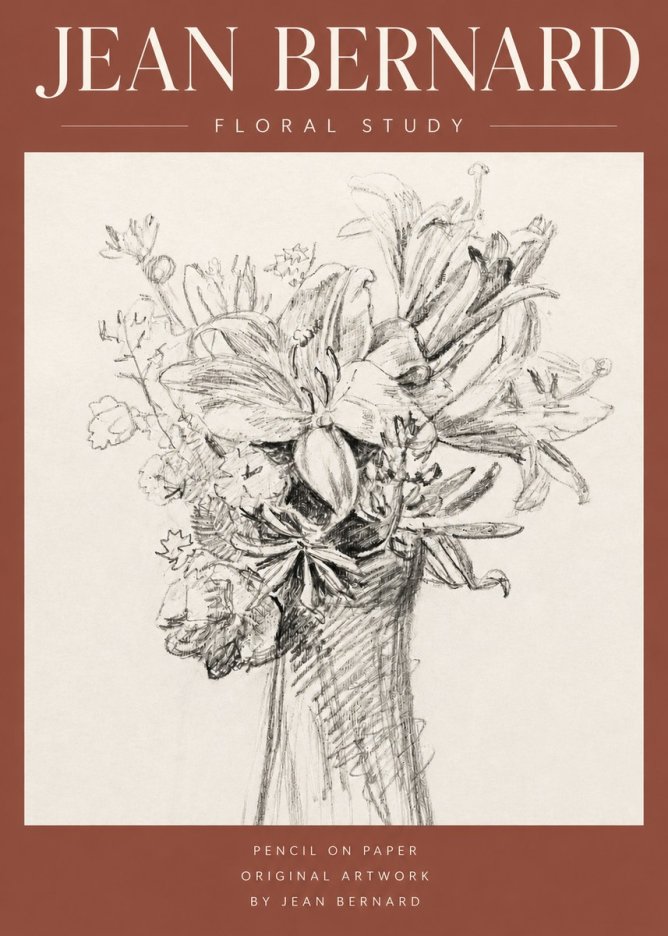 Jean Bernard Bouquet of Lilies No4 - Poster