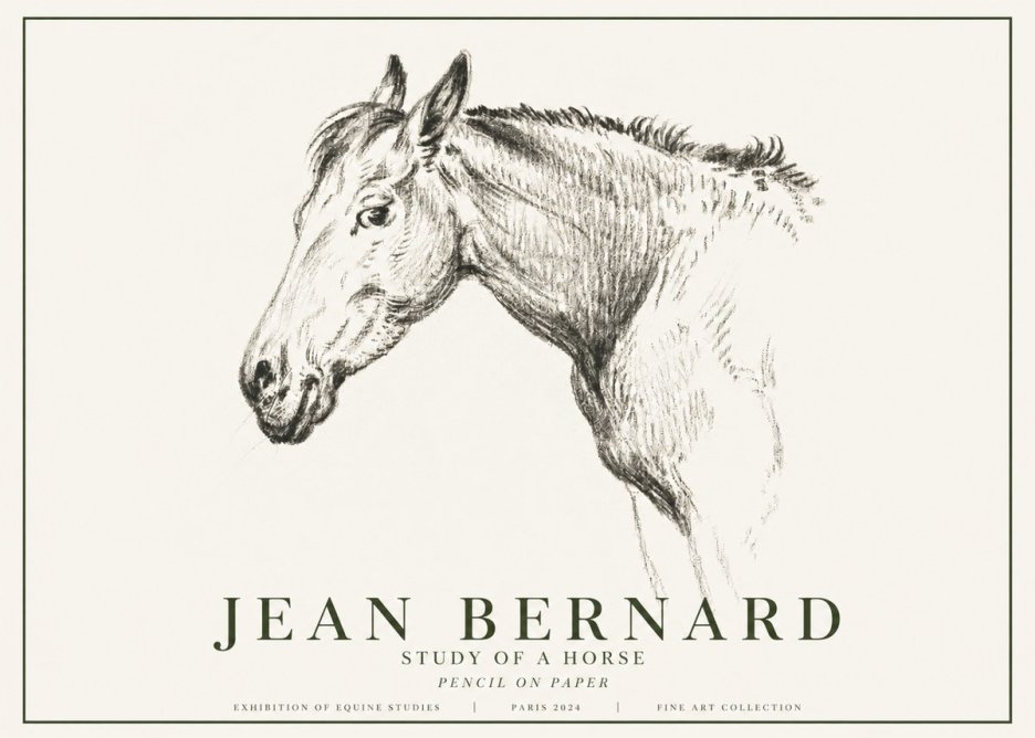 Jean Bernard Study of a Horse VI No6 - Poster