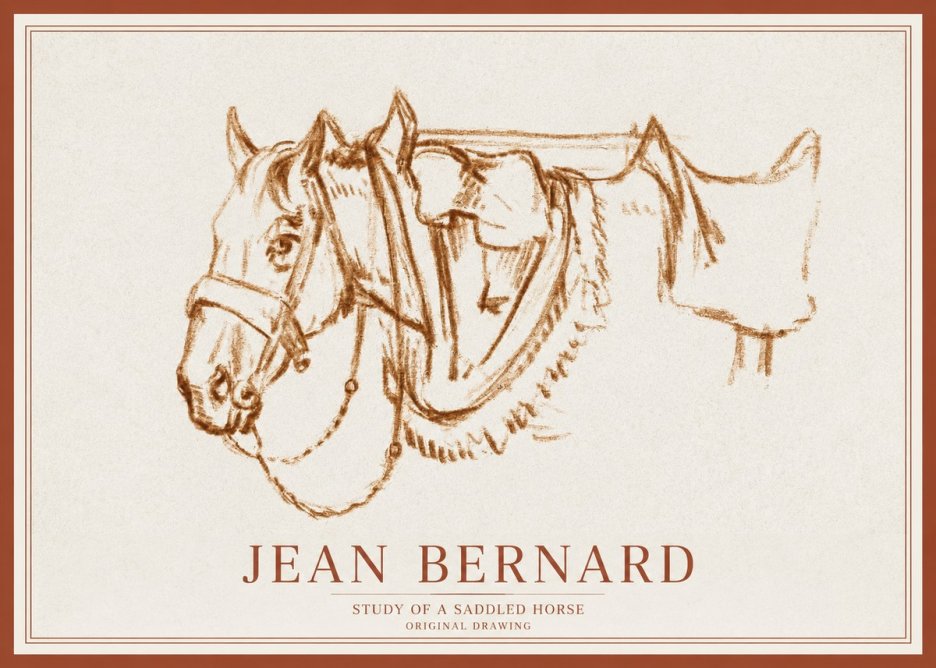 Jean Bernard Study of a Horse VII No3 - Poster