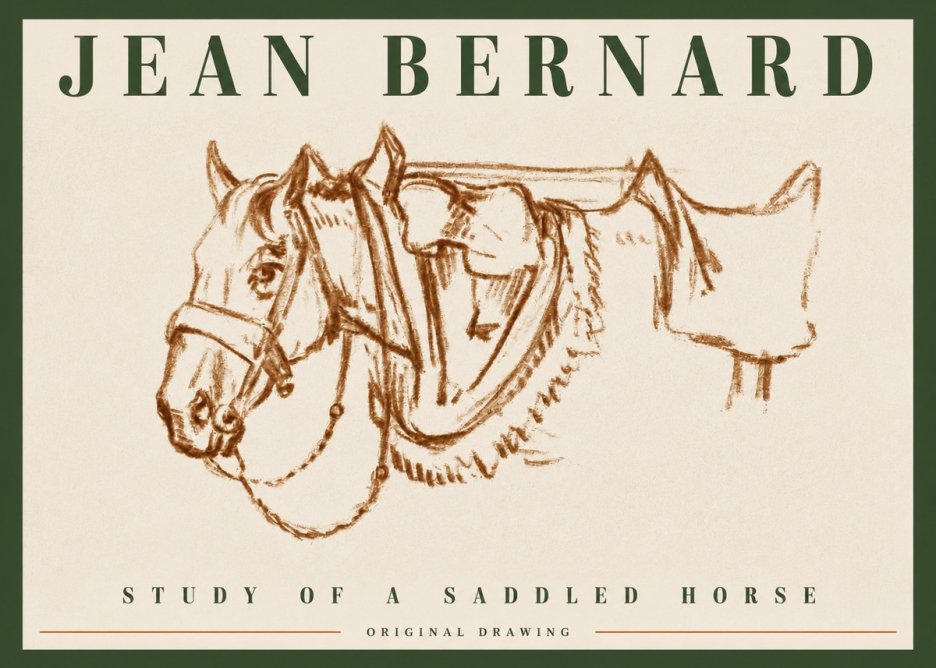 Jean Bernard Study of a Horse VII No4 - Poster