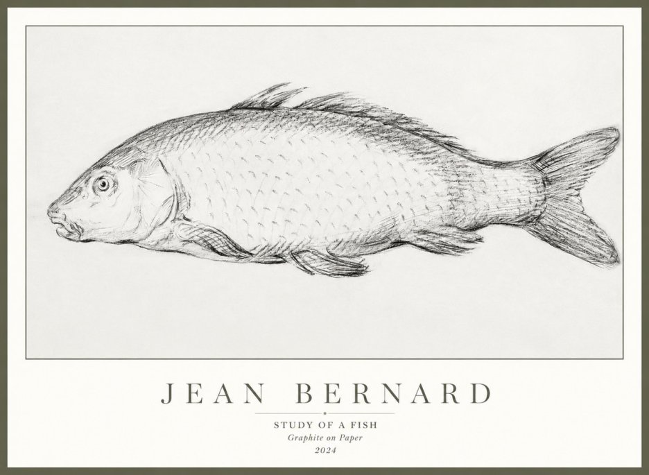Jean Bernard Study of a Fish III No3 - Poster