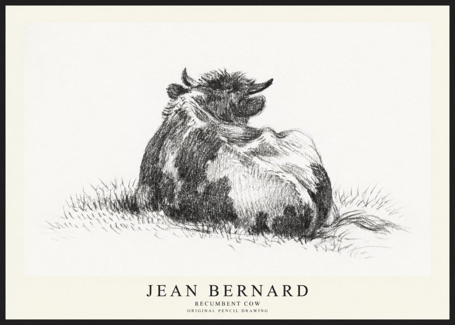 Jean Bernard Resting Highland Cow No3 - Poster