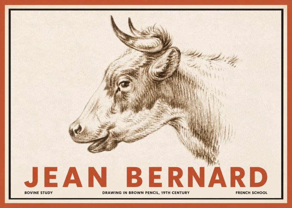 Jean Bernard Bovine Study II No2 - Poster