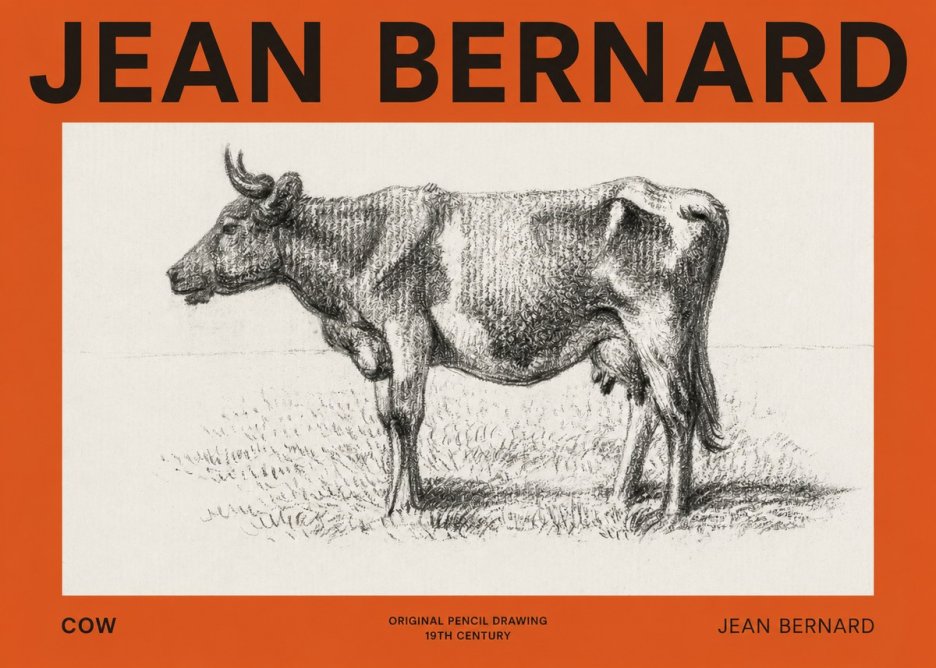 Jean Bernard Cow I No2 - Poster