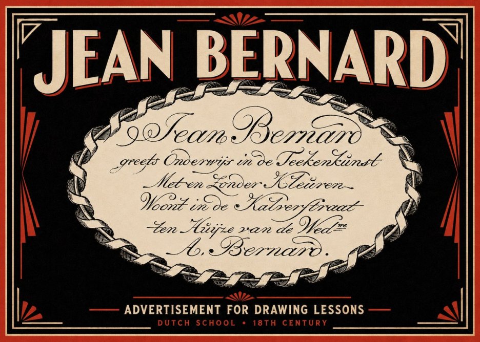 Jean Bernard Jean Bernard - Teacher of the Art of Drawing No6 - Poster