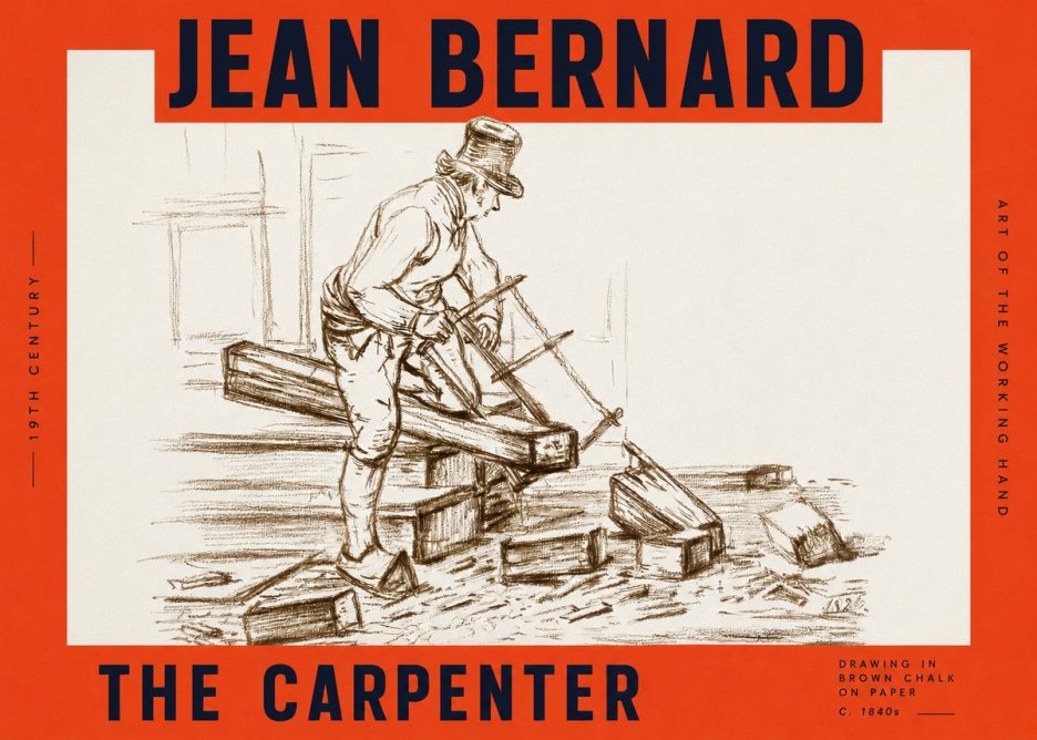 Jean Bernard The Carpenter No4 - Poster