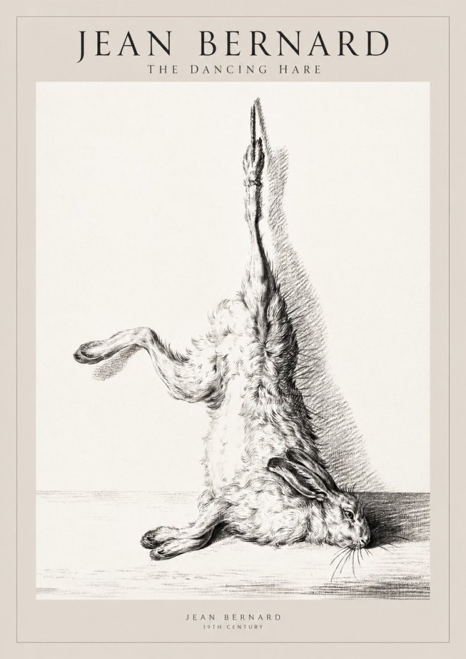 Jean Bernard The Dancing Hare No1 - Poster