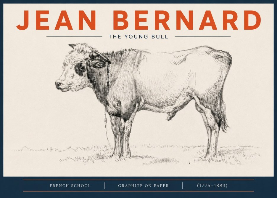 Jean Bernard The Young Bull No4 - Poster