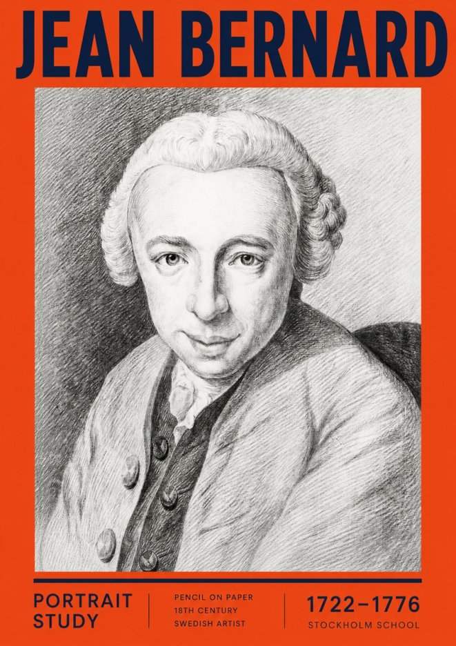 Jean Bernard Portrait of a Gentleman I No5 - Poster