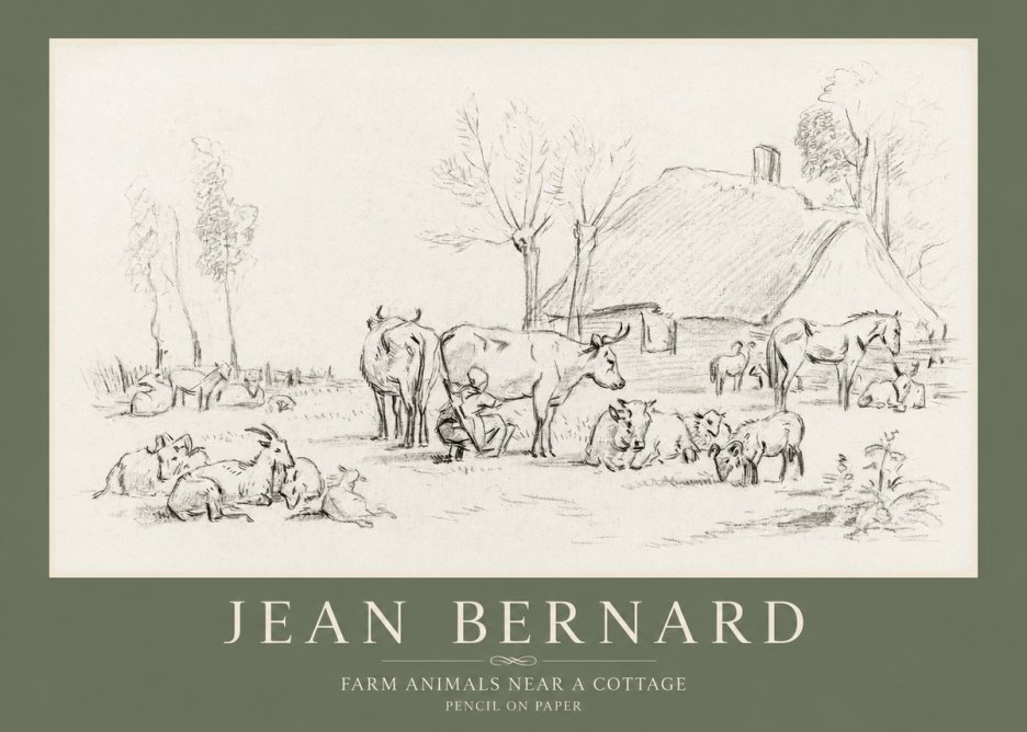 Jean Bernard Farmyard Scene No4 - Poster