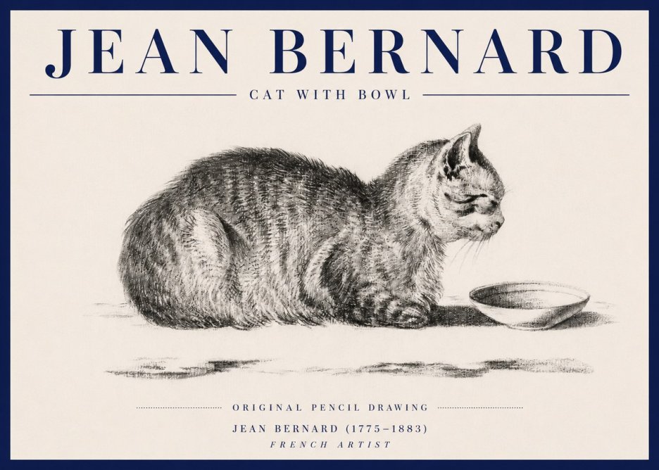 Jean Bernard The Cat No6 - Poster