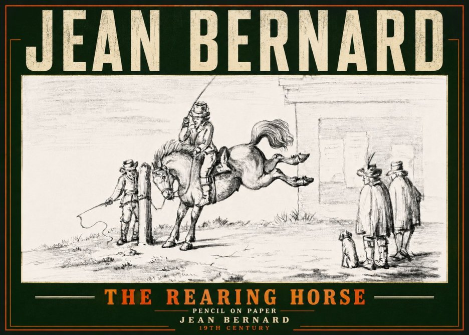 Jean Bernard The Rearing Horse II No6 - Poster
