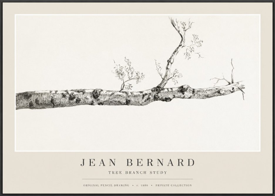 Jean Bernard Tree Branch Study No1 - Poster