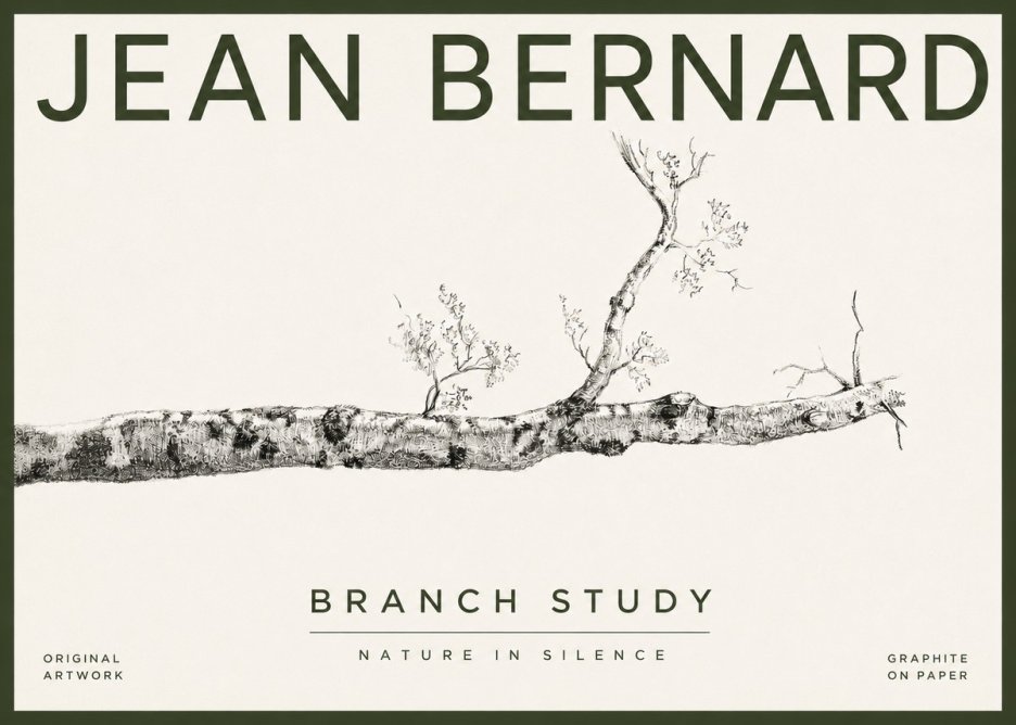 Jean Bernard Tree Branch Study No4 - Poster