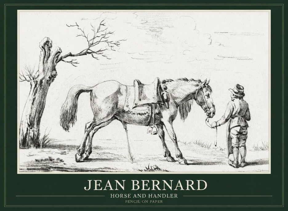 Jean Bernard Horse and Handler No1 - Poster