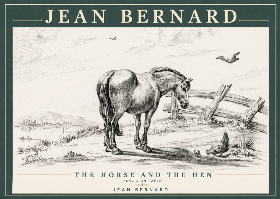 Jean Bernard Horse at the Fence No4 - Poster