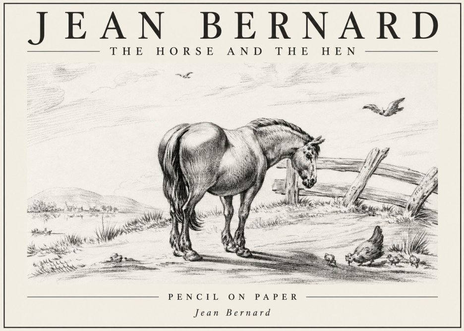 Jean Bernard Horse at the Fence No6 - Poster