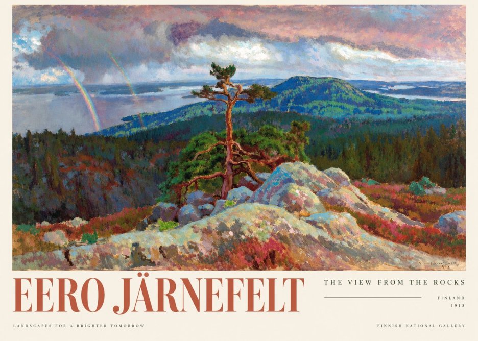 Eero Järnefelt Landscape with Rainbow, 1915 No5 - Poster