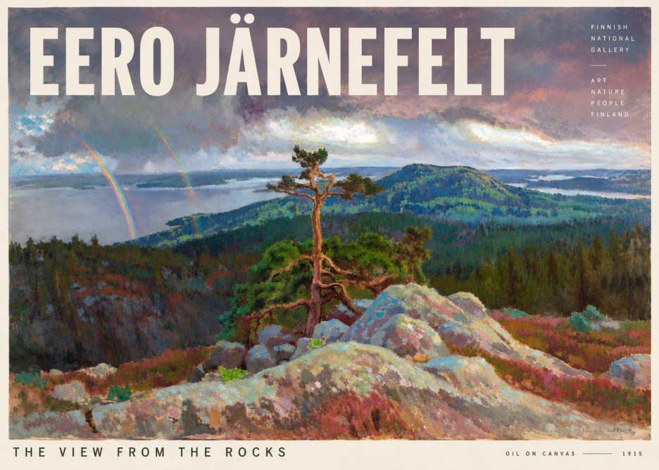Eero Järnefelt Landscape with Rainbow, 1915 No6 - Poster