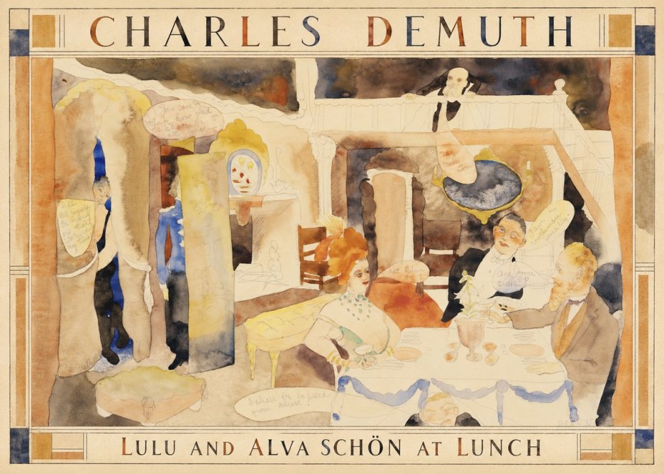 Charles Demuth Lulu and Alva Schön at Lunch No1 - Poster