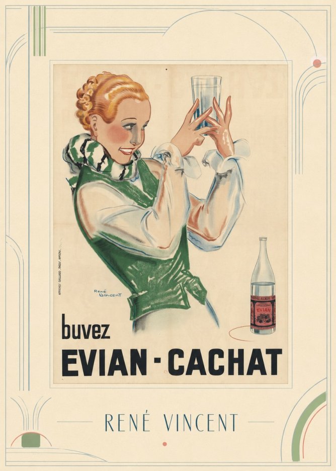 René Vincent Evian - Cachat No3 - Poster