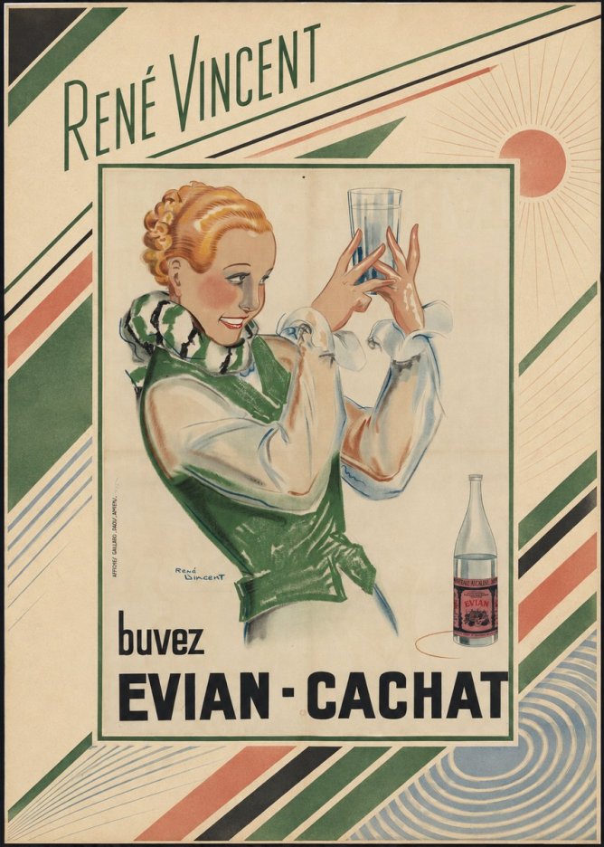 René Vincent Evian - Cachat No5 - Poster