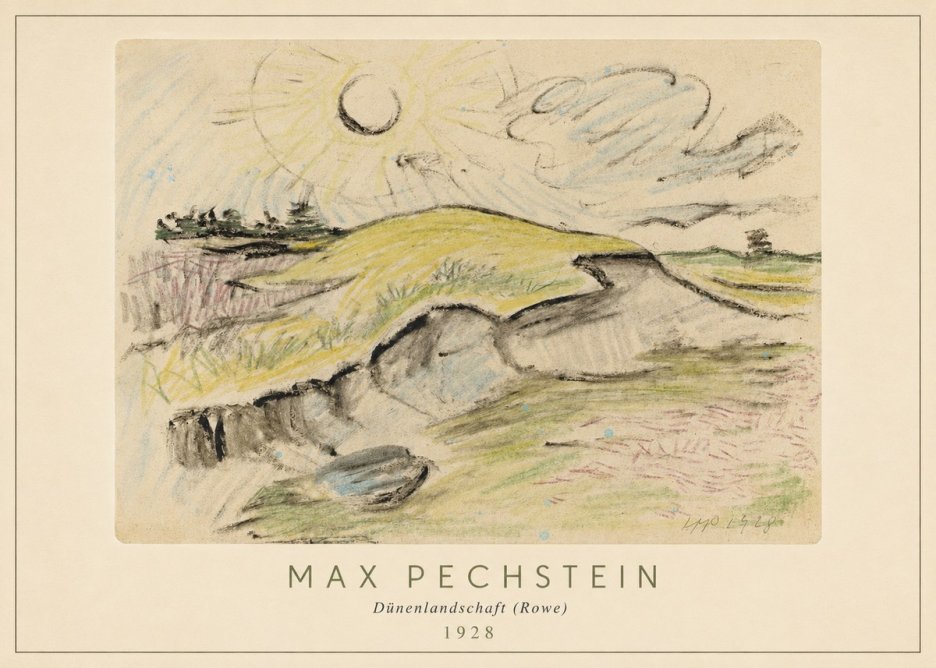 Max Pechstein Dünenlandschaft (Rowe) No3 - Poster