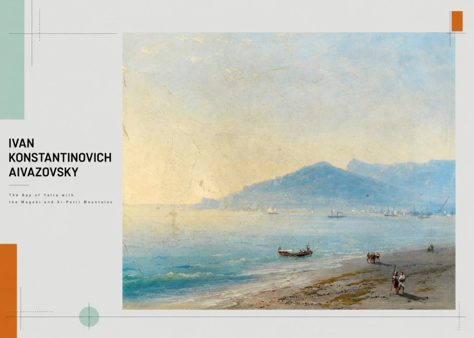 Ivan Konstantinovich Aivazovsky The Bay of Yalta with the Magobi and Ai-petri Mountains No3 - Poster