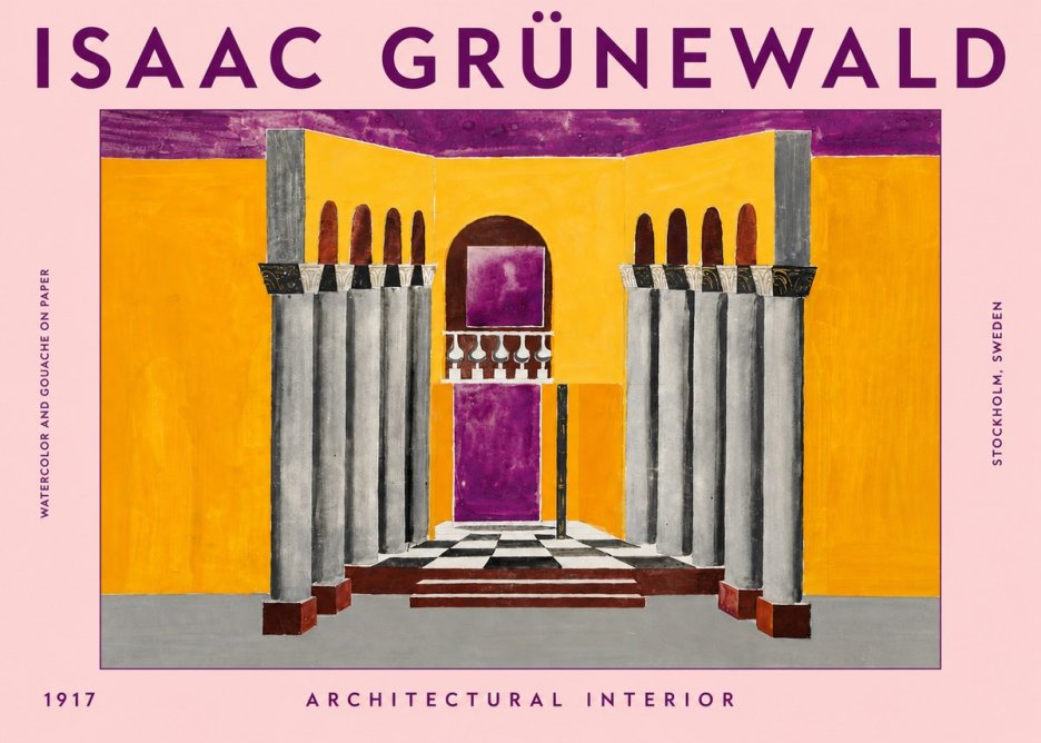 Isaac Grünewald Architectural Interior No4 - Poster
