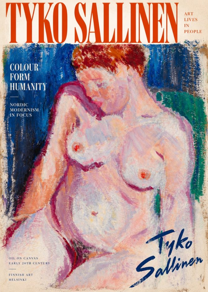 Tyko Sallinen Seated Nude No2 - Poster