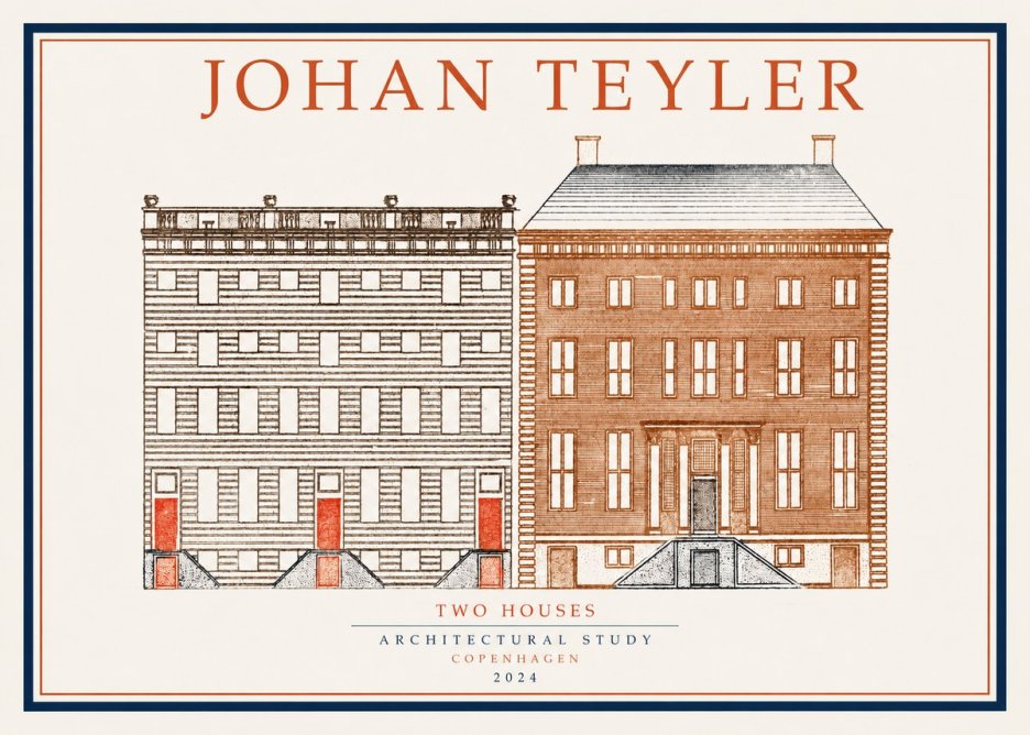 Johan Teyler Two Houses No1 - Poster