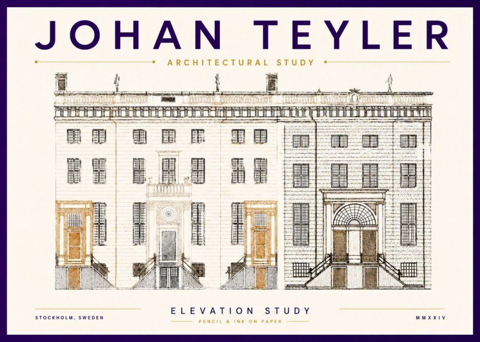 Johan Teyler Elevation Study No6 - Poster