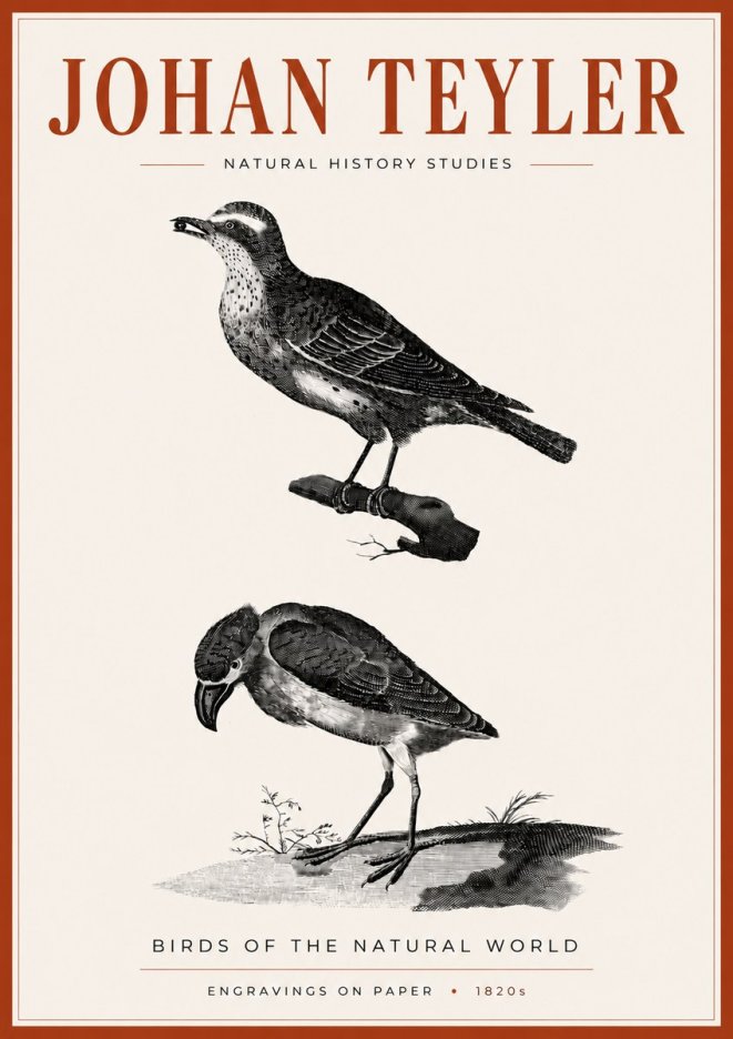 Johan Teyler Birds of the Natural World No4 - Poster