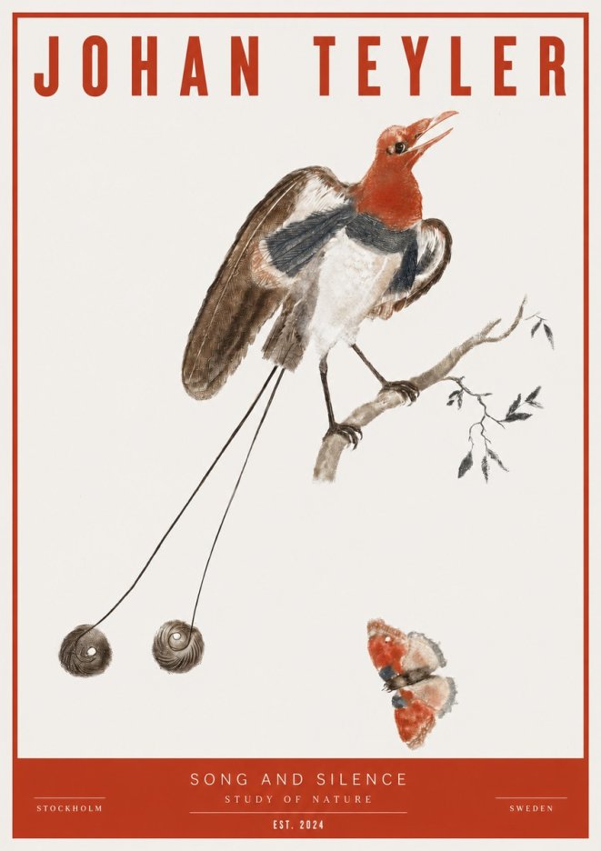 Johan Teyler Song and Silence - Study of Nature No2 - Poster