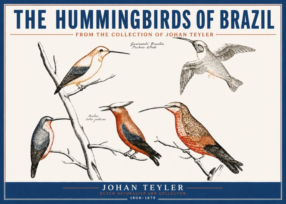 Johan Teyler The Hummingbirds of Brazil from the Collection of Johan Teyler No4 - Poster