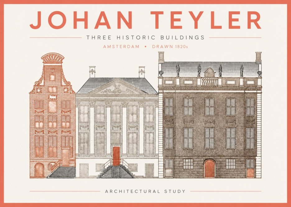 Johan Teyler Three Historic Buildings No2 - Poster