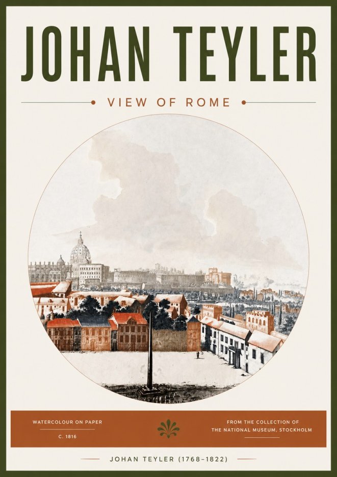 Johan Teyler View of Rome No4 - Poster