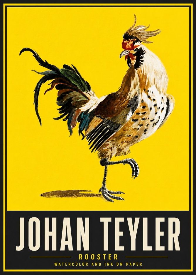 Johan Teyler Rooster No5 - Poster