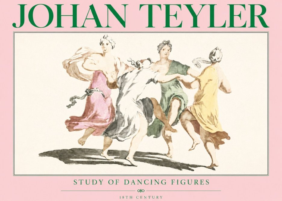 Johan Teyler Study of Dancing Figures No3 - Poster
