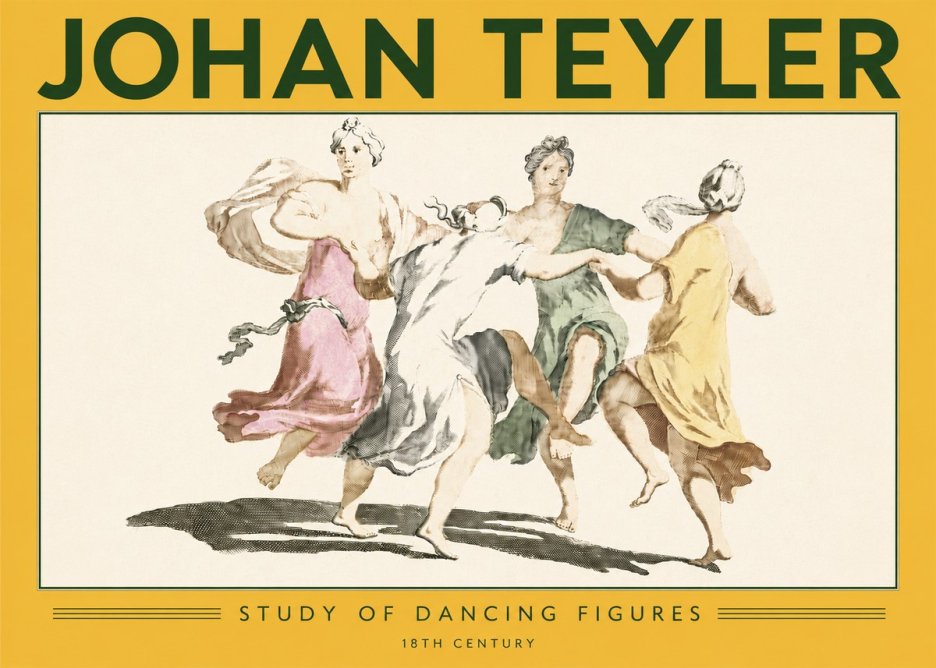 Johan Teyler Study of Dancing Figures No6 - Poster