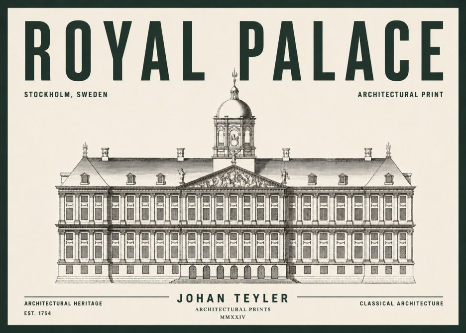 Johan Teyler Royal Palace No5 - Poster